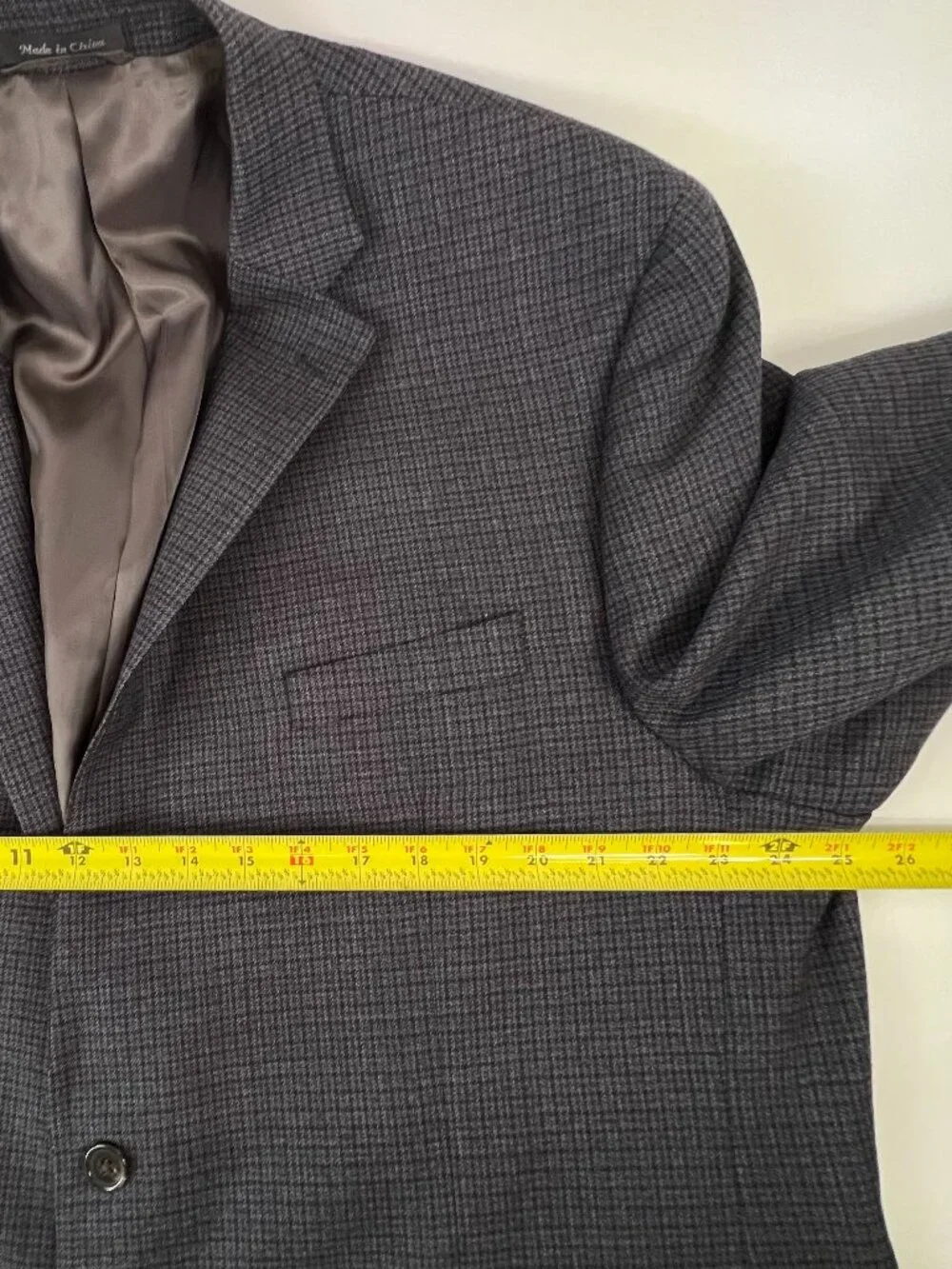 Lauren Ralph Lauren Men’s Wool Blazer 48R Gray Check Two Button Sport Coat